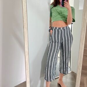 Free with Purchase striped Gray Women's Pants holes